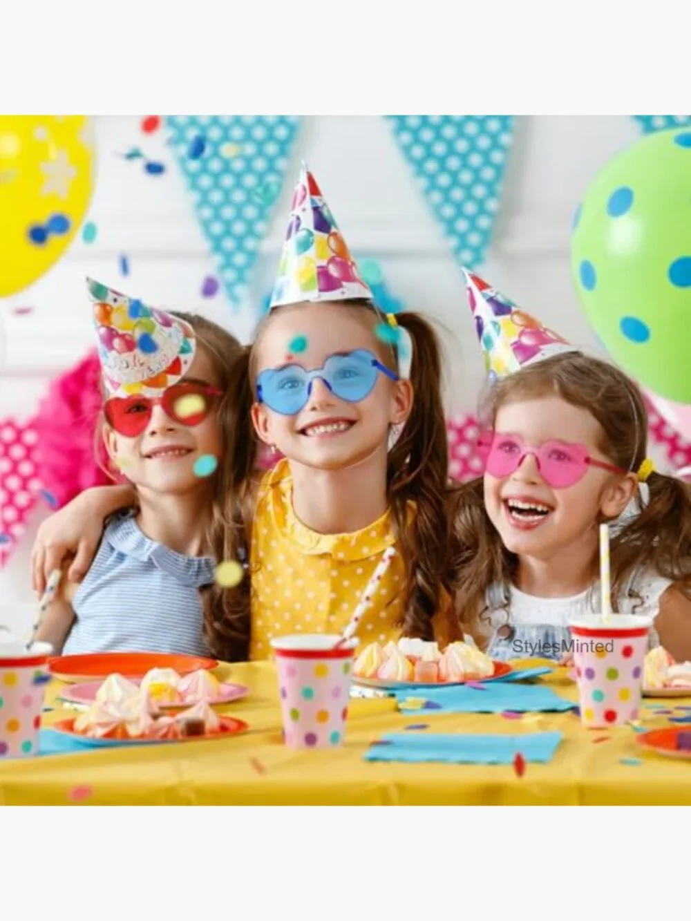 24-Pack Heart/Star Shaped Kids Rimless Party Sunglasses